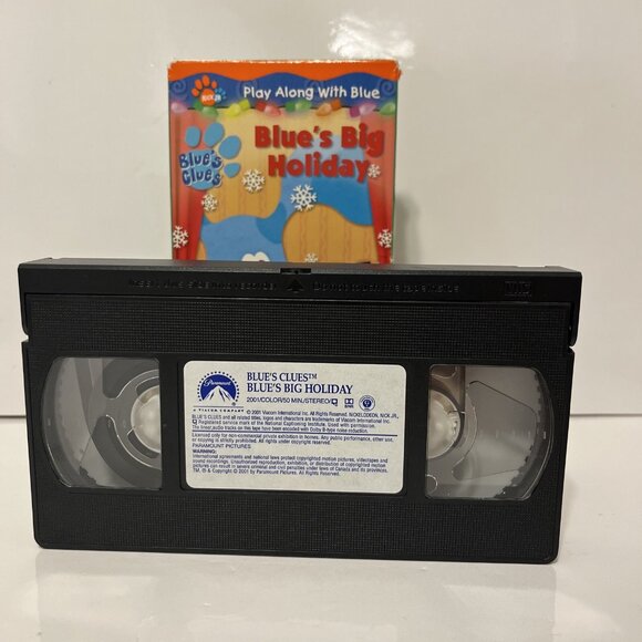 Nick Jr Blue’s Clues Play Along Big Holiday VHS Videocassette Christmas - Picture 7 of 7